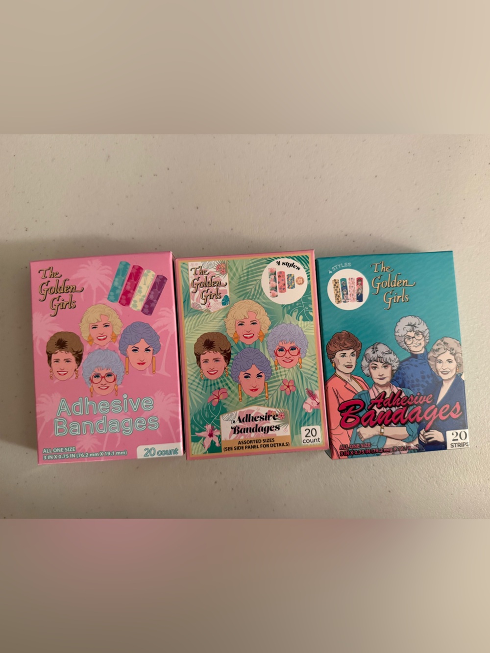 Kids Adhesive Bandages - Pink, Teal, Blue